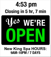Business Hours for New%20King%20Spa